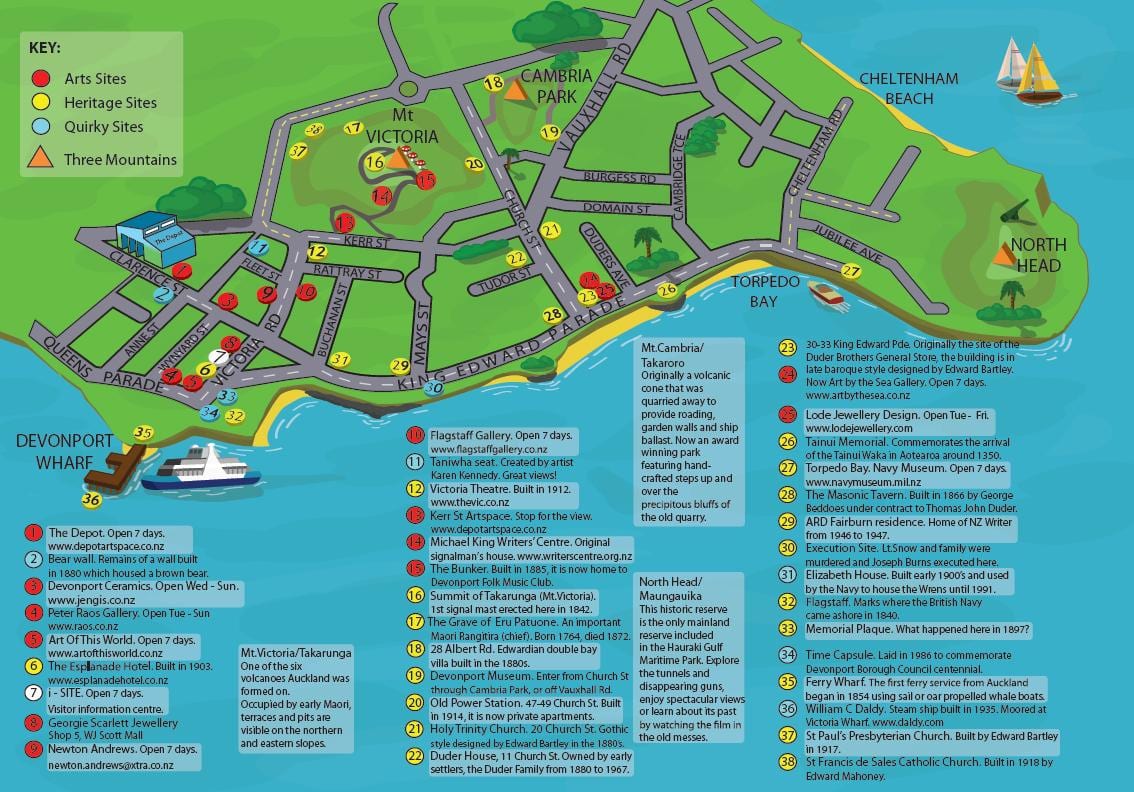 नक्शे के Devonport ऑकलैंड