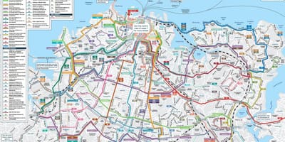ऑकलैंड में सार्वजनिक परिवहन के नक्शे